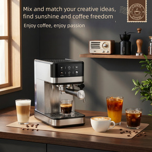 <span class=keywords><strong>Cafetera</strong></span> Espresso Eléctrica <span class=keywords><strong>Italiana</strong></span> Semiautomática para Uso Doméstico, Compacta, de Alta Calidad, de Acero Inoxidable, con Espumador de Leche - Product Image 2