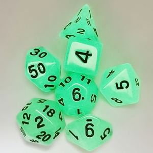 Juego de Dados Poliédricos Luminosos de Acrílico de 7 Piezas para Juegos de Mesa, Venta al Por Mayor - Product Image 1