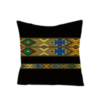 Housses de coussin taie d'oreiller décorative éthiopienne traditionnelle Saba Telet pour canapé à la maison