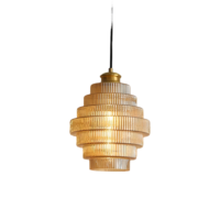 Lampe suspendue en verre au design vintage, luminaires suspendus de luxe, style nordique, bar, hôtel, restaurant, décoration de la maison, lustre en verre soufflé LED