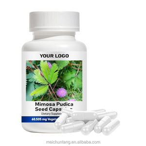 Kräuterergänzung <span class=keywords><strong>Mimosa</strong></span> Pudica Samenkapseln für Erwachsene zur Unterstützung des Darms und der Verdauung mit Immununterstützung 60 Kapseln - Product Image 1