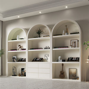 Exhibidor de Cosméticos de Madera de Diseño Moderno para Salón de Belleza, Centro Comercial y Restaurante, Iluminado, para Productos de Uñas, Bolsos y Zapatos - Product Image 4