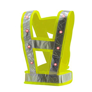 Logo personnalisé 120 Grammes Polyester Tissu Ajuster Clignotant Led Running Haute Visibilité Gilet de Sécurité Réfléchissant avec Lumières LED - Product Image 1