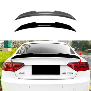 สปอยเลอร์หลัง Audi A5 สีดำเงา ลายคาร์บอนไฟเบอร์ ABS ทรง Ducktail สำหรับปี 2007-2016 - Product Image 1