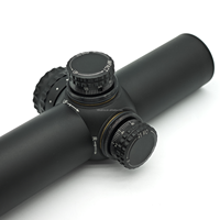 Lunette de visée tactique LPVO 1-4X24 SFP avec illumination rouge, tube de 25,4 mm, viseur optique télescopique en alliage d'aluminium pour la chasse