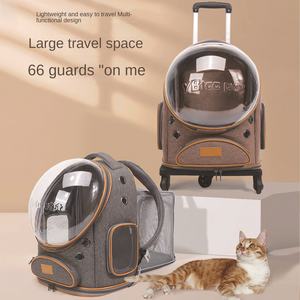 กระเป๋าเป้สะพายหลังสำหรับแมวและสุนัขความจุขนาดใหญ่น้ำหนักเบามีช่องใส่แคปซูลแบบพาโนรามามีรูปแบบแข็งแรงทนทาน - Product Image 3