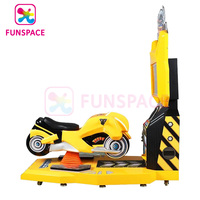Funspace Machine d'amusement d'intérieur pour enfants Machine de jeu de course de moto avec écran de 22 pouces pour enfants