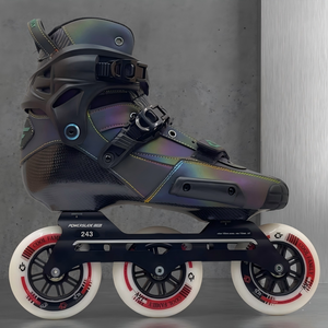 Patins à roulettes professionnels 4x76mm avec base en fibre de carbone, roues en PU haute élasticité, système de triple verrouillage, chaussures de slalom freestyle - Product Image 2