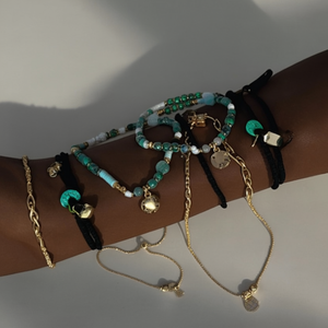 Fashion Beaded <b>Bracelets</b> 316L Stainless Steel PVD Gold Plating Sustainable Resistant Jewelry <b>Set</b> - Product Image 3