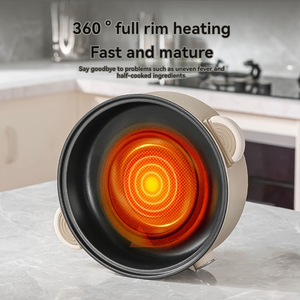 Casserole <span class=keywords><strong>électrique</strong></span> multifonctionnelle 3L 800W 220V avec cuve intérieure antiadhésive, cuiseur vapeur <span class=keywords><strong>électrique</strong></span> double couche pour la maison, logo personnalisé - Product Image 3