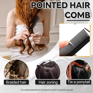 ชุดแปรงหวีผมสีดำ4ชิ้นสำหรับผมหยิกอุปกรณ์จัดแต่งทรงผม - Product Image 3