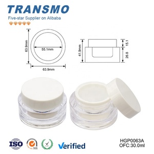 Customizable 20g Eco-Friendly Clear Plastic Cream Packaging <b>Jar</b> Recyclable Screw Top for Skin Care Cosmetics 10g 15g - Product Image 3