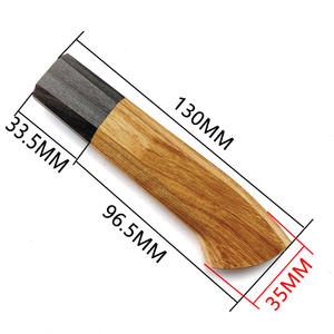 ด้ามมีดทำครัวสไตล์ญี่ปุ่นแบบ DIY ด้ามมีดทำจากไม้เนื้อแข็ง เช่น ไม้จันทน์ ไม้พะยูง ไม้กฤษณา ด้ามมีดทรงหัวปลา - Product Image 3