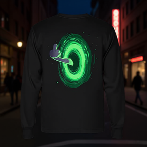 T-shirt à manches longues avec motif doigt d'honneur et chat au dos – Tenue promotionnelle unique - Product Image 3