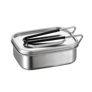 Lonchera de acero inoxidable SUS 304 de un compartimento, dos compartimentos, tres compartimentos, con asa plegable simple. - Product Image 1