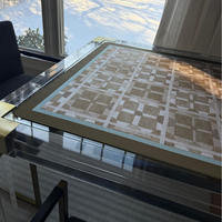Mahjong américain moderne de luxe sur le thème de l'océan, 160 tuiles en acrylique, écologique, pliable, résistant à l'eau, jeu de table portable pour
