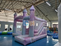 Gonflables de haute qualité Maison de rebond colorée Gonflables Videur Combo Glissière Gonflable Utilisé Châteaux Gonflables pour Enfants