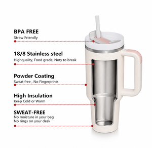 Tairflask Nouveau Design 2026 Gobelet de Noël 40oz <span class=keywords><strong>avec</strong></span> poignée et <span class=keywords><strong>paille</strong></span> en acier inoxydable 304, <span class=keywords><strong>Mug</strong></span> de voyage pour l'extérieur, Maintient au chaud 12-24h - Product Image 6