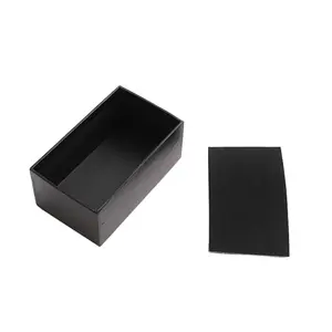 普通刚性黑色纸盒哑光层压盖和托盘，配件纸盒