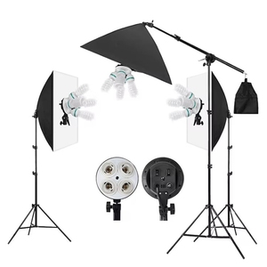 Kit de Equipo de Fotografía y Video para Estudio: Soporte de <span class=keywords><strong>Fondo</strong></span> con 4 Portalámparas, Softbox, Trípode y Tela de <span class=keywords><strong>Fondo</strong></span> - Product Image 2