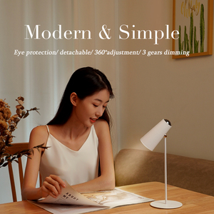 Augenschonende Tischlampe mit Touch-Steuerung LED-Schreibtischlampe mit Projektionslicht Sonnenuntergangslicht Abnehmbare Taschenlampe LED-Tischleuchte - Product Image 3