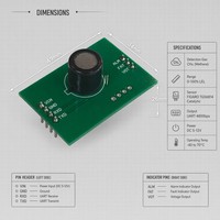 FIGARO TGS6814 Detektor Kebocoran Gas Mudah Terbakar Metana CH4 Katalitik 0 hingga 100 LEL Output UART DC 5 12V Modul Sensor Gas