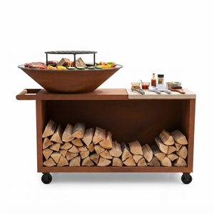 Brasero de <span class=keywords><strong>barbecue</strong></span> extérieur en acier corten rouille européen chaud - Product Image 3