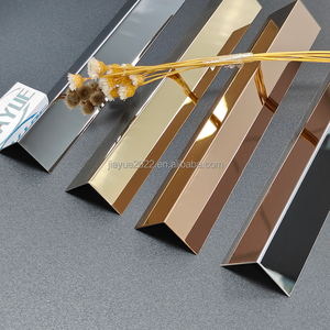 Bandes de finition en forme de L en <span class=keywords><strong>acier</strong></span> inoxydable auto-adhésives, écologiques, résistantes à l'eau et aux acides, accessoires pour carrelage, coin mural - Product Image 4