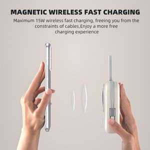 Mini batterie externe magnétique intégrée double USB haute capacité 20000 mAh 22,5 W avec charge ultra rapide et affichage numérique <span class=keywords><strong>Micro</strong></span> USB - Product Image 4