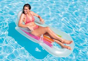 JOSEN Flotteur gonflable de luxe pour piscine, pour adultes, avec dossier et porte-gobelets - Product Image 6