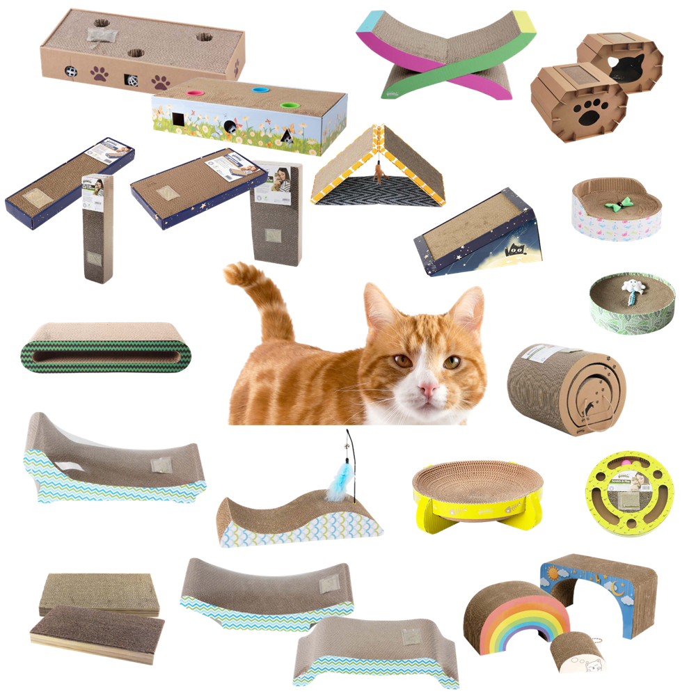 Pawise Venta al por mayor Gato Sofá Piso Corrugado Scratch Lounge