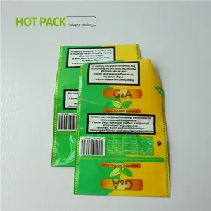 سعر المصنع فارغة الذهبي ليف المتداول التبغ الحقائب مع سحاب/OEM اليد المتداول التبغ الحقائب المصنوعة في الصين