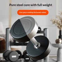 Ensemble d'haltères Lingxi, unisexe, fitness complet à domicile, paire de 5 kg, haltères en fonte recouvertes de caoutchouc, salle de sport intégrée