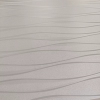 Panneaux muraux et de plafond pour hôtel en PVC texturé givré laminé de 400 mm, motif vague d'eau, ignifuge et imperméable