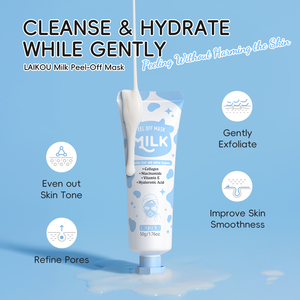 Laikou Leite Peel-Off Gel <span class=keywords><strong>FaceMask</strong></span> 50g Limpeza Profunda Cravo Remoção Cuidado Facial para Mesmo Pele Tom Poros Apertando Rosto - Product Image 6