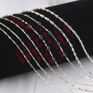 Sortierte klassische Basisketten vom Hersteller: S925 Sterlingsilber Melonenkernkette, <span class=keywords><strong>Gerstenkorn</strong></span>-Möbius-Kette für DIY-Schmuckherstellung - Product Image 2