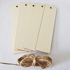 HOYE CRAFTS livre de cartes rectangle inachevé étiquettes de marquage de <span class=keywords><strong>page</strong></span> signet en bois - Product Image 2
