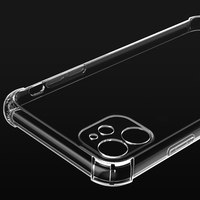 Coques de téléphone transparentes antichoc en TPU souple en gros pour iPhone 16 15 14 13 12 X XS Max XR 11 17 Pro, design uni, sac OPP