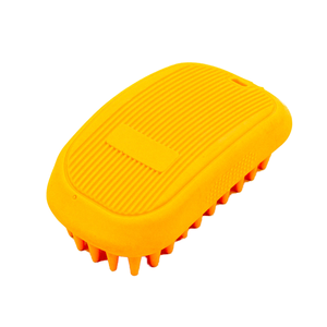 Cepillo de Masaje de Silicona Ecológico Amarillo para Animales Pequeños - Uso en Baño y Sala de Estar - Product Image 1