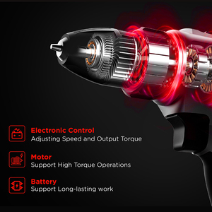 Kit de perceuse sans fil AEROPRO L901 20V marteau à puissance variable sans clé à 2 vitesses personnalisable - Product Image 5