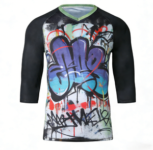 Ropa de Ciclismo Ventilada, Ligera, Anti-Fricción, de Secado Rápido, Ajuste Delgado, Absorbe la Humedad, Duradera y Transpirable, Jersey de Ciclismo MTB - Product Image 1