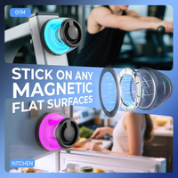 Altavoz Magnético con Espectáculo de Luces RGB, Altavoz BT Portátil con Soporte para Teléfono, Mini Altavoz Inalámbrico para el Hogar, Oficina y Escritorio