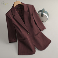 MIER XW1788 Moda Ofis Kadın Blazer Pantolon Takım Elbise Resmi Angola Kırmızısı Kadın Ceket Pantolon İş Kıyafeti Tek Düğmeli