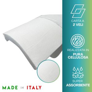 Asciugamani Bianchi Monouso a V 20,5x21 Cm, Doppio Strato in Carta Riciclata, Morbidi e Assorbenti per Negozi - Product Image 4