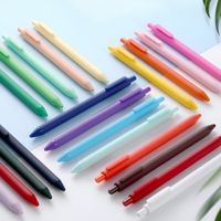 Stylos promotionnels en plastique avec impression de logo personnalisée, encre non effaçable, pointe bille 1,0 mm, couleur macaron, en vrac, pour cadeaux promotionnels et enfants