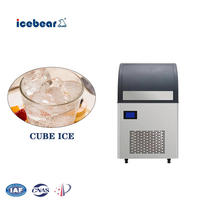 Petit glaçon professionnel automatique commercial de bloc de 55kg/24h faisant la machine