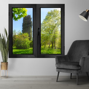 Fenêtre <span class=keywords><strong>LED</strong></span> personnalisable avec impressions scéniques interchangeables, cadre en bois pour la décoration du salon et de la chambre - Product Image 3