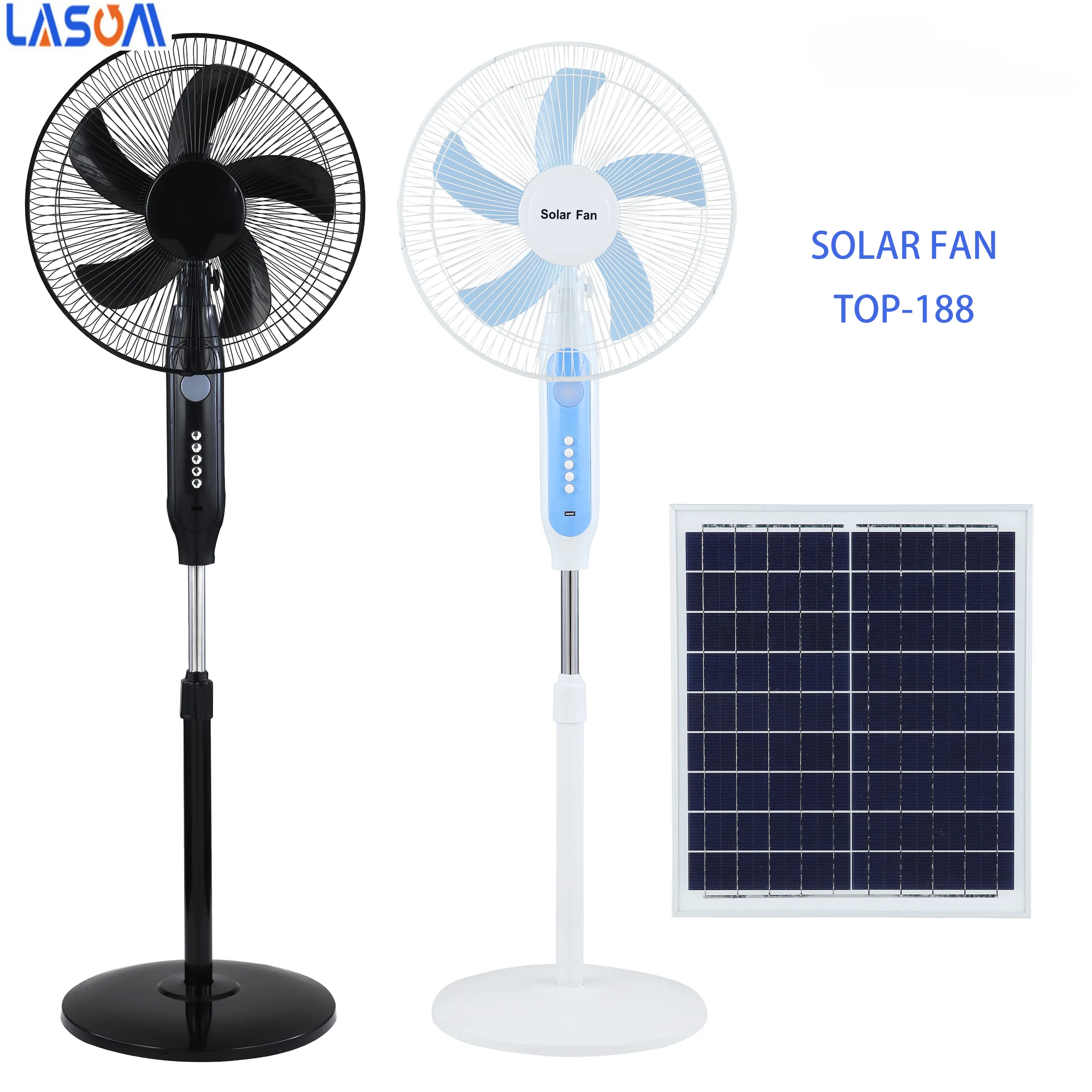 Solar Fan Nieuwe Producten Oplaadbare Zonnepaneel 15W 25W Thuis Zonne-energie Fan Solar Fan 5 Speed Solar emergency Fan 16 Inch