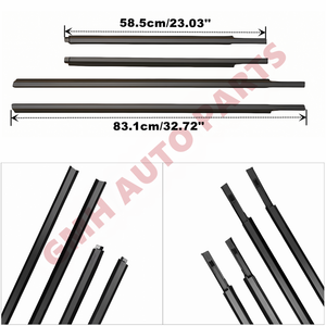 Kit de 4 joints d'étanchéité extérieurs pour vitres de portières Suzuki <span class=keywords><strong>Swift</strong></span> 2005-2010 (modèles KEI/<span class=keywords><strong>Swift</strong></span> 2005-2010) - Product Image 3