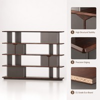 Meuble de rangement de luxe en bois grainé, finition cristal, étagère de présentation en MDF de qualité E1, mobilier moderne et minimaliste pour la maison